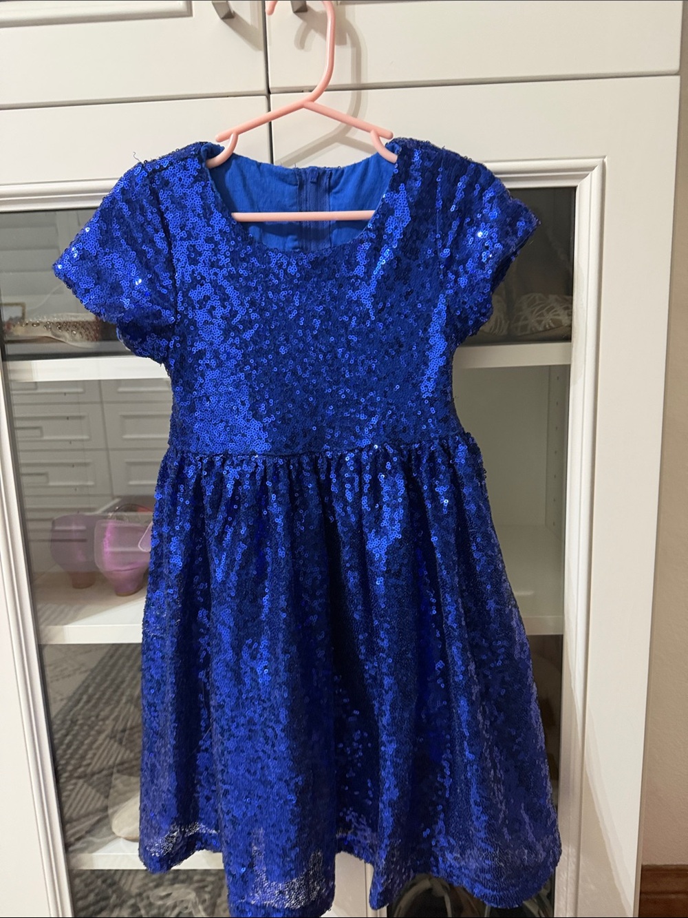 Amazon Royal Blue Sequin Party Dress for Kids